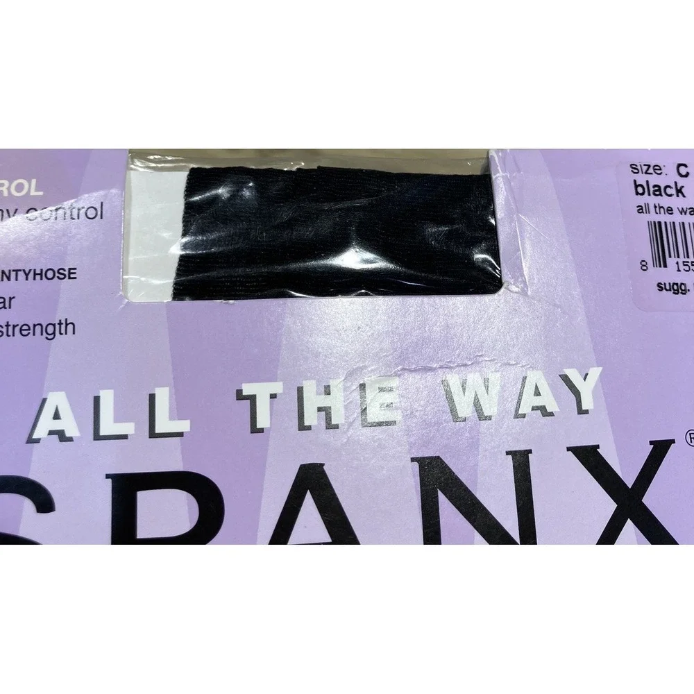 Spanx All The Way Full Length‎ Black Hose Sara Blakely New Size C Super Control